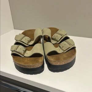 Papillio by Birkenstock Beige Double-Strap Sandals